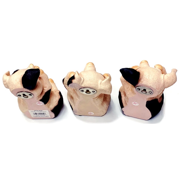 Stone Critters See No Evil/Hear No Evil/Speak No Evil Pigs Wall Hooks - SCH-0039 (3-Piece Set)