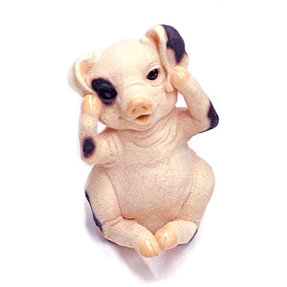 Stone Critters See No Evil/Hear No Evil/Speak No Evil Pigs Wall Hooks - SCH-0039 (3-Piece Set)