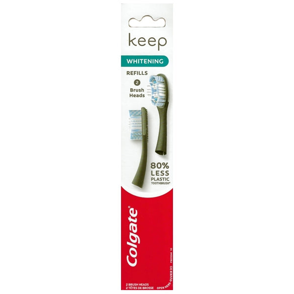 Colgate Keep Whitening Tooth Brush Head Refills - Infinity Blue (2 Pack)