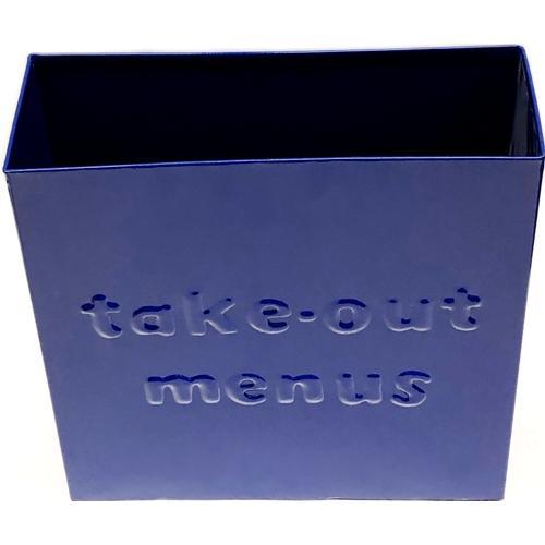 Tatutina Metal Embossed Take-Out Menu Holder (9.5" x 3.5" x 9.5") Select Color