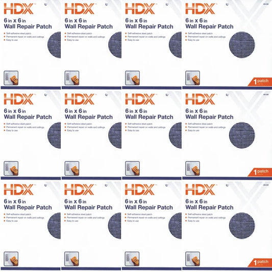 Case of 12 - HDX Drywall 6" x 6" Wall Repair Patch (1 Count)