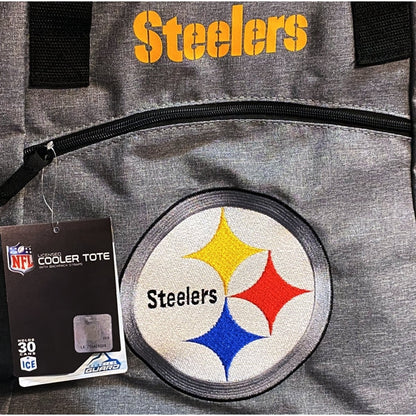 Rawlings Pittsburgh Steelers Can Cooler Tote Bag (Holds up to 30 Cans) Easy to Carry, Foil Lining, Antimicrobial