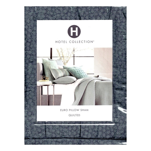 Hotel Collection European Quilted Pillow Sham Case - Stencil/Grey (Fits Pillow Size 26" x 26")