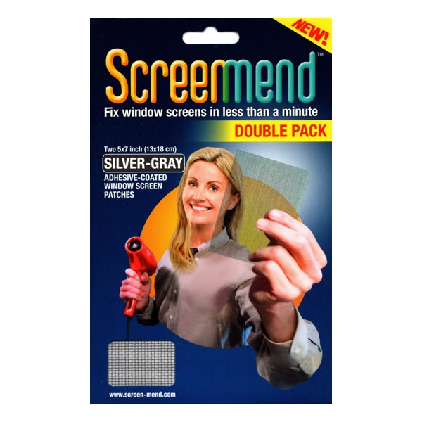 Case of 24 - ScreenMend Window/Door Screen Repair Patches - Silver-Gray (2 Pack)