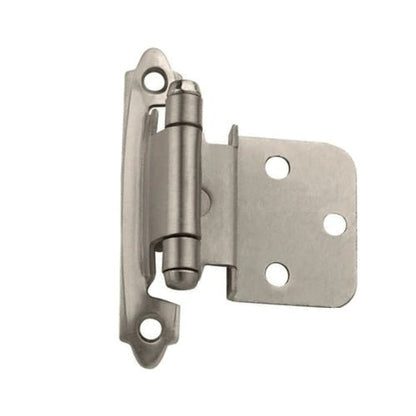 Amerock 3/8" Inset Self-Closing Face Mount Hinge - Satin Nickel (10 Pack) 10PKR3428G10 - Dollar Fanatic