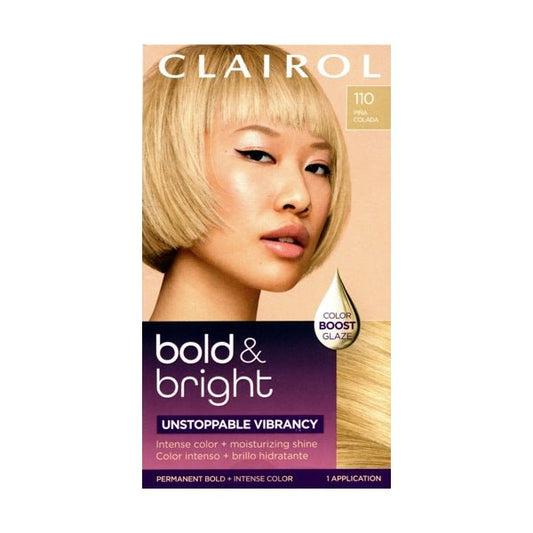 Clairol Bold and Bright Hair Color Permanent Kit (110 Pina Colada Blonde) Includes Color Boost Glaze - Dollar Fanatic