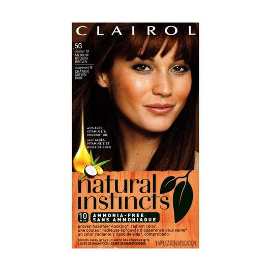 Clairol Natural Instincts Demi - Permanent Hair Color Kit (5G Medium Golden Brown) Vegan, Lasts 28 Shampoos - Dollar Fanatic