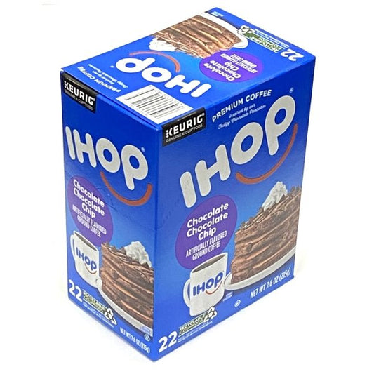 Clearance - IHOP Chocolate Chocolate Chip Pancake Premium Ground Coffee K - Cup Pods (22 Count) Best by Date 07/2024 - Dollar Fanatic