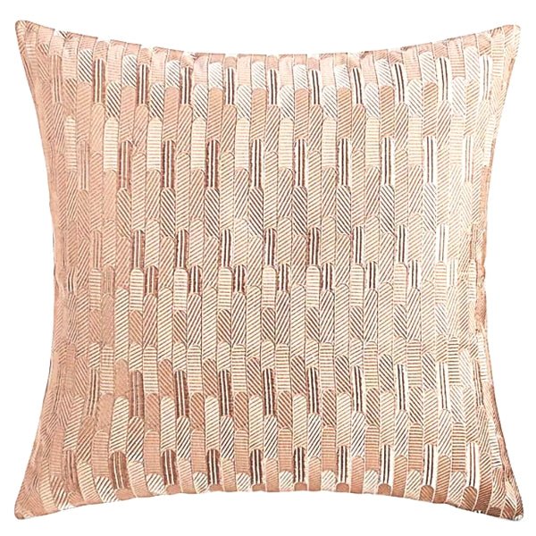 Hotel Collection European Embroidered Pillow Sham Case - Manhattan/Champagne Gold (Fits Pillow Size 26" x 26") - Dollar Fanatic