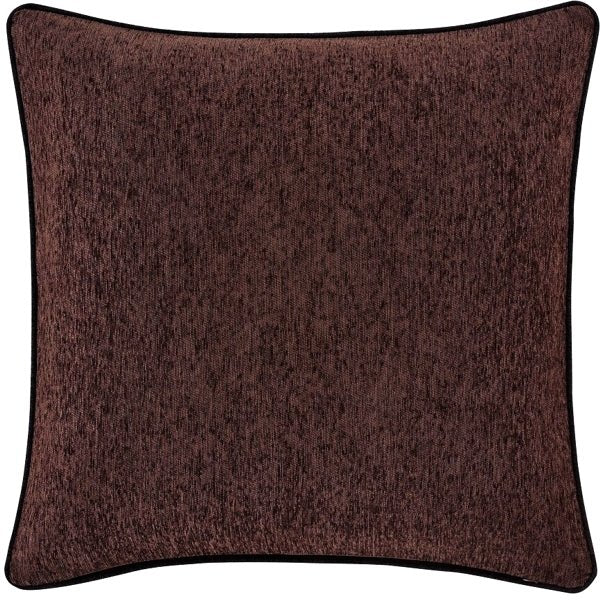 J Queen New York European Chenille Pillow Sham Case - Jordan/Black Chocolate (Fits Pillow Size 26" x 26") - Dollar Fanatic