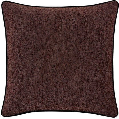 J Queen New York European Chenille Pillow Sham Case - Jordan/Black Chocolate (Fits Pillow Size 26" x 26") - Dollar Fanatic