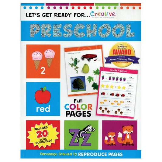 Let's Get Ready for Preschool Activity Workbook - Ages 3 and up (256 Pages) Creative Teaching Materials - $5 Outlet