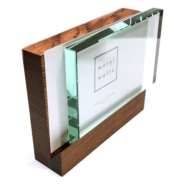 Meryl Waitz Premium Glass Floating Picture Wood Photo Frame (Holds 5" x 3.5" Photo) - DollarFanatic.com