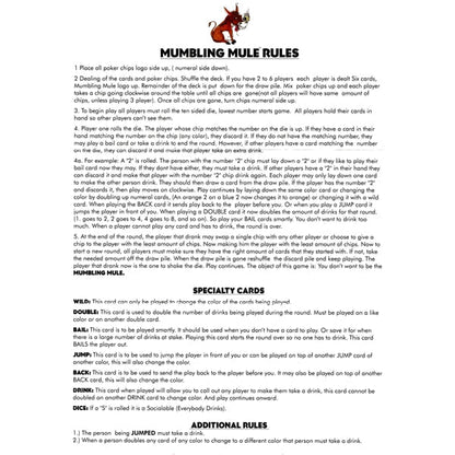 Mumbling Mule Drinking Game - Adult Party Card Game (Ages 21+) - Dollar Fanatic