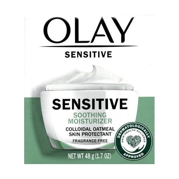 Olay Sensitive Soothing Moisturizer with Colloidal Oatmeal (Net wt. 1.7 oz.) Fragrance Free - Dollar Fanatic