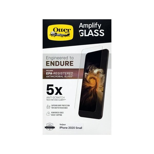 OtterBox Amplify Glass Screen Protector for iPhone 12 Mini (Antimicrobial Protection) - Dollar Fanatic