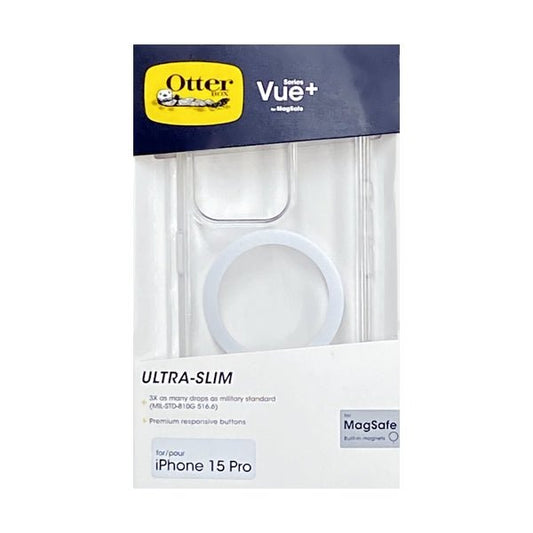 OtterBox iPhone 15 Pro Vue+ Series Antimicrobial Protective Phone Case - Clear (77 - 93022) MagSafe Compatible - Dollar Fanatic