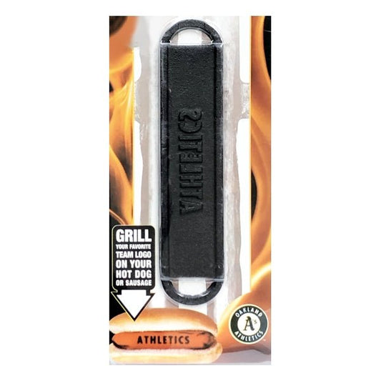 Pangea Oakland Athletics Cast Iron BBQ Meat Brander (7.5" x 1.75") Grill on Hot Dogs, Sausage, Bratwursts - DollarFanatic.com