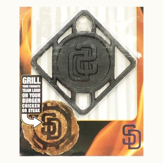 Pangea San Diego Padres Cast Iron BBQ Meat Brander (4" x 4") Grill on Burgers, Chicken, Steaks - DollarFanatic.com