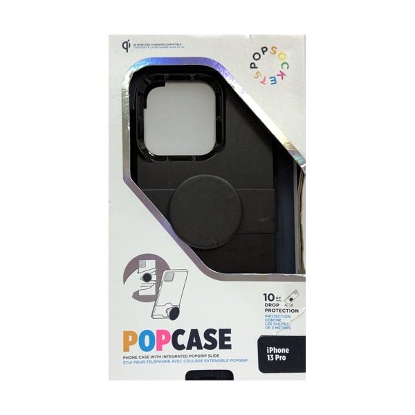 PopSocket iPhone 13 Pro PopCase Protective Phone Case with Integrated PopGrip Slide - Cat Black (Fits iPhone 13 Pro) - Dollar Fanatic