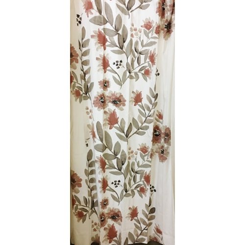 Threshold Coral Blooms Premium Quality Flat Weave Fabric Shower Curtain (72" x 72") - Dollar Fanatic