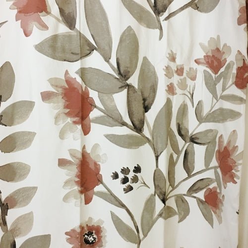 Threshold Coral Blooms Premium Quality Flat Weave Fabric Shower Curtain (72" x 72") - Dollar Fanatic