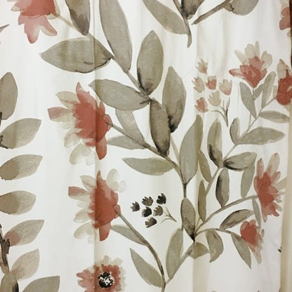 Threshold Coral Blooms Premium Quality Flat Weave Fabric Shower Curtain (72" x 72") - Dollar Fanatic