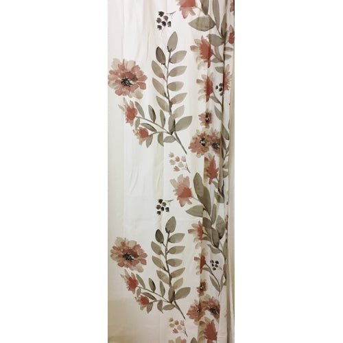 Threshold Coral Blooms Premium Quality Flat Weave Fabric Shower Curtain (72" x 72") - Dollar Fanatic