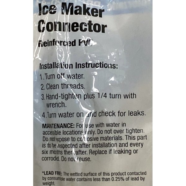 Watts Ice Maker Connector Supply Line (PBCC120-44) - $5 Outlet