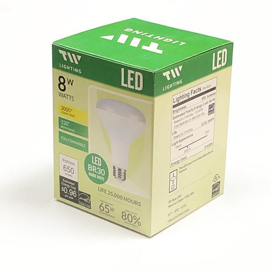 8W LED BR30 Flood Light Bulb Fully Dimmable Warm White with Free Local Delivery in Champaign & Vermilion County IL.